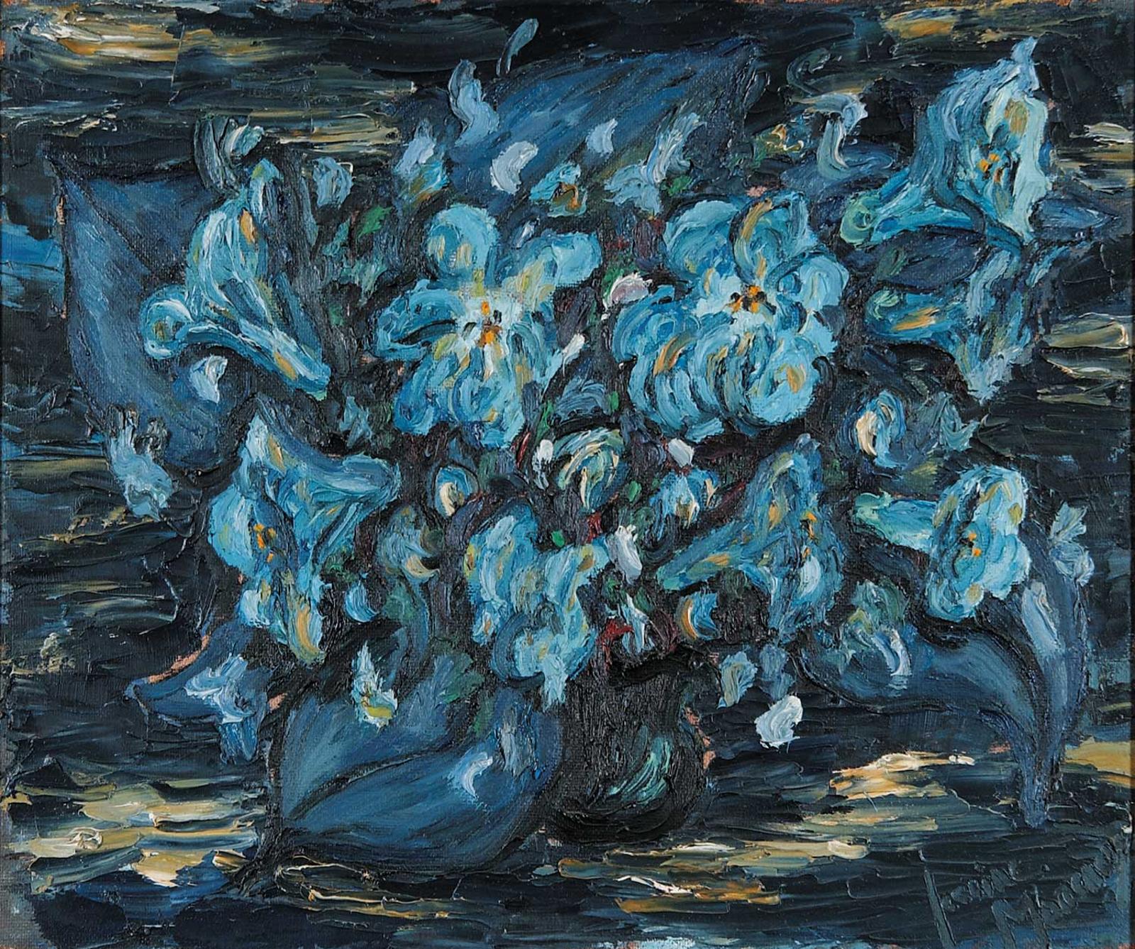 Jacline Morency - Untitled - Blue Daisies for my Mother