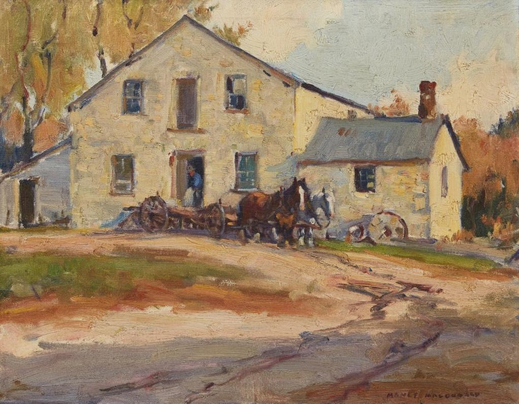 Manly Edward MacDonald (1889-1971) - Mill-House, Farmer, Horses and Buckboard
