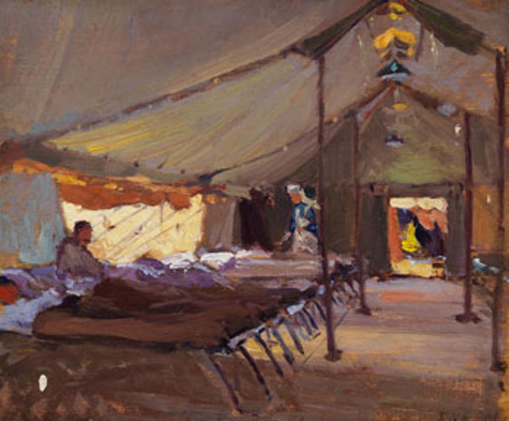 John William (J.W.) Beatty (1869-1941) - Interior of a Field Hospital Tent