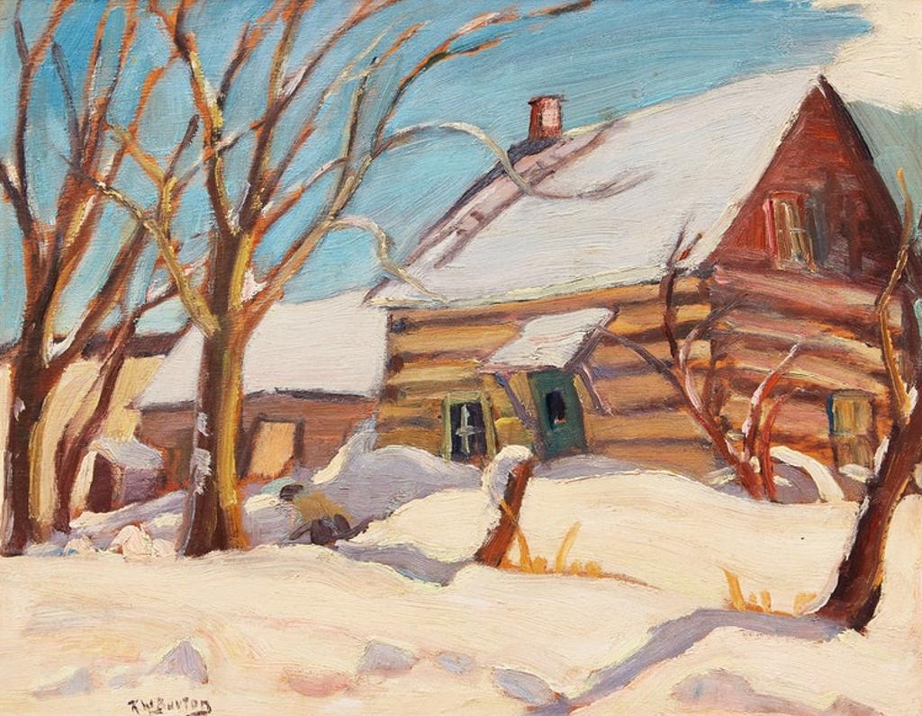 Ralph Wallace Burton (1905-1983) - Cabin in Winter; Autumn Landscape