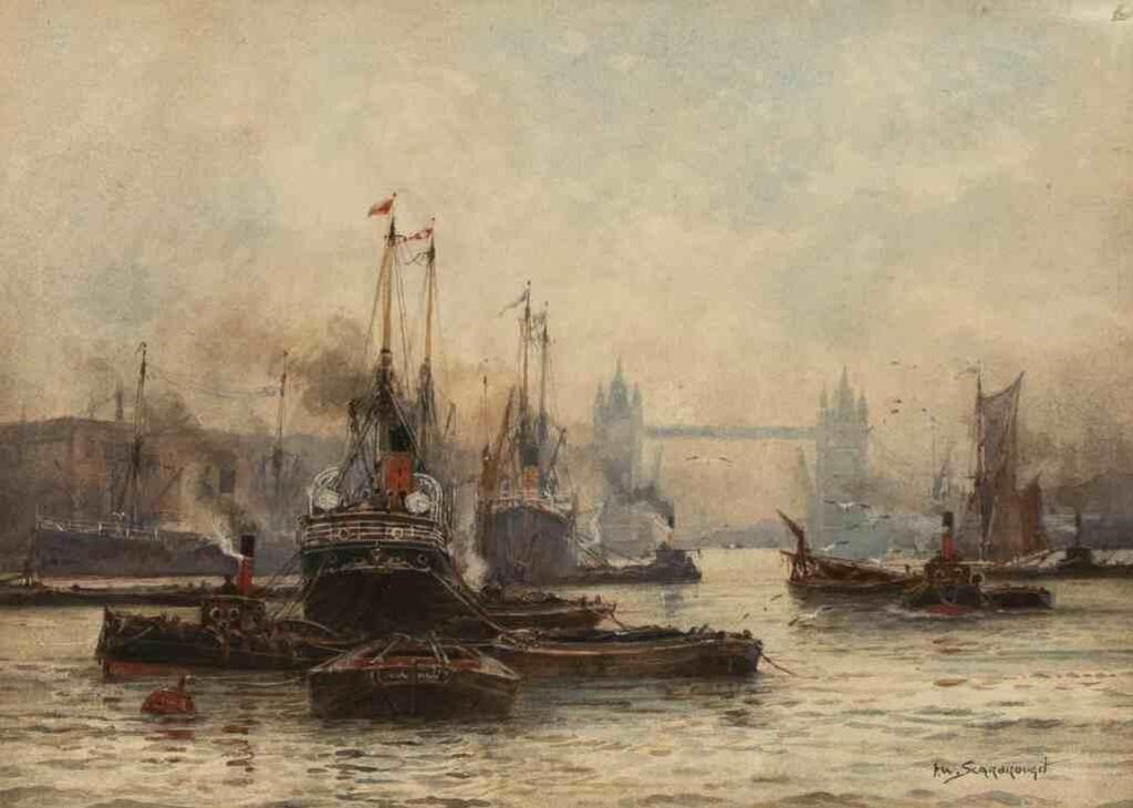 Frederick William Scarborough (1860-1939) - Untitled (London Bridge)