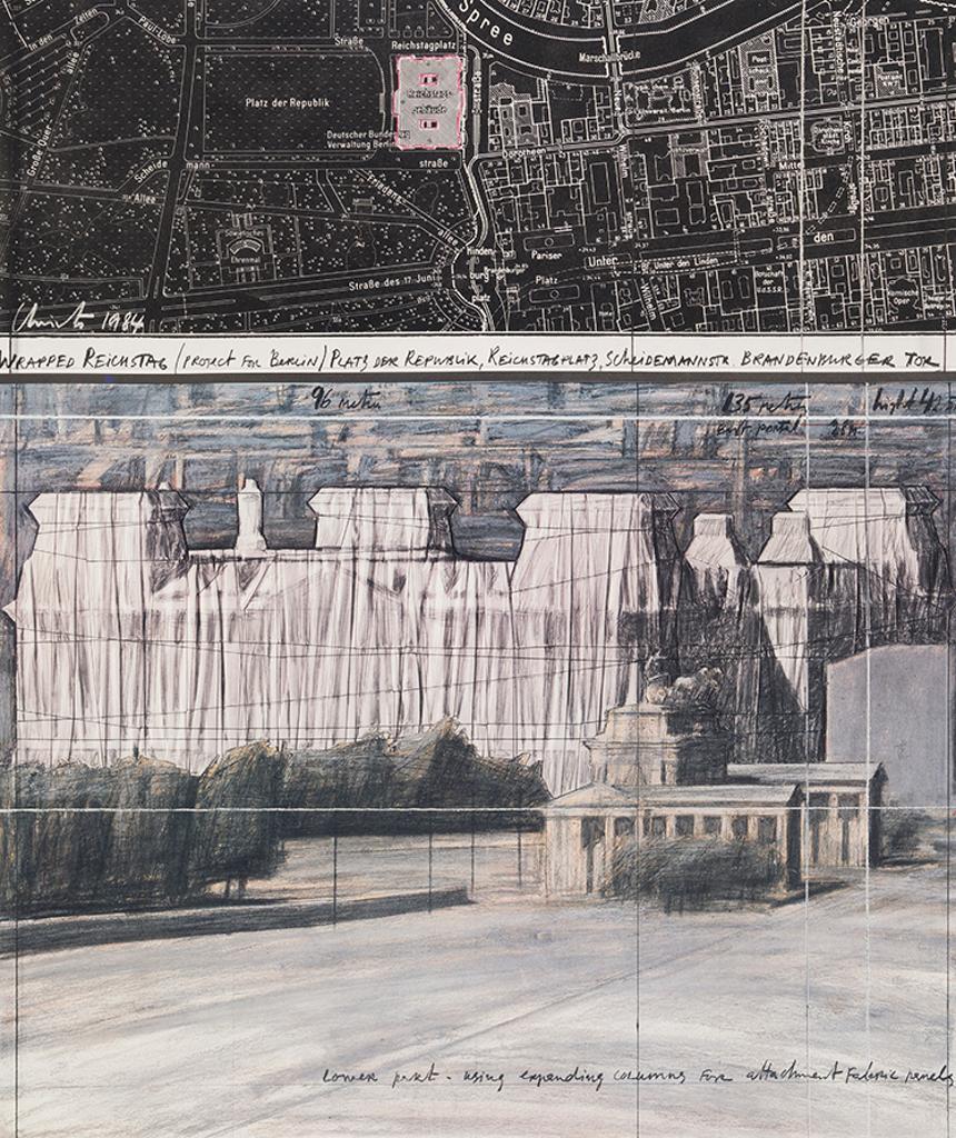 Christo (1935-2020) - Wrapped Reichstag, Project for Berlin