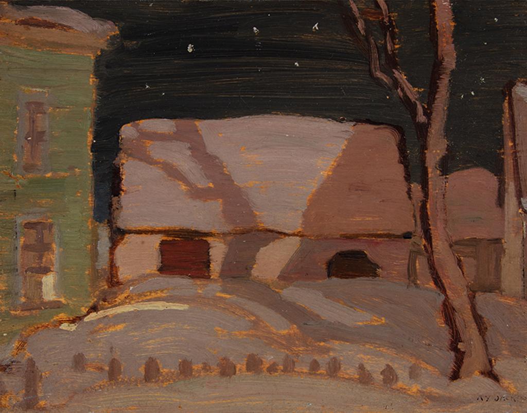 Alexander Young (A. Y.) Jackson (1882-1974) - Émileville, Quebec / Winter Landscape (verso)