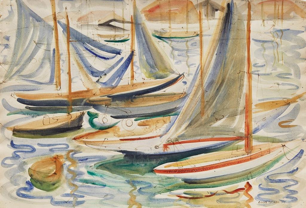 Doris Jean McCarthy (1910-2010) - Sailboats (Riding at St. Tropez)