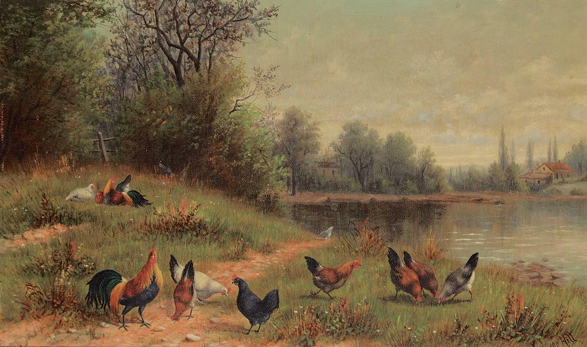 Howard L. Hill - Untitled - Chickens