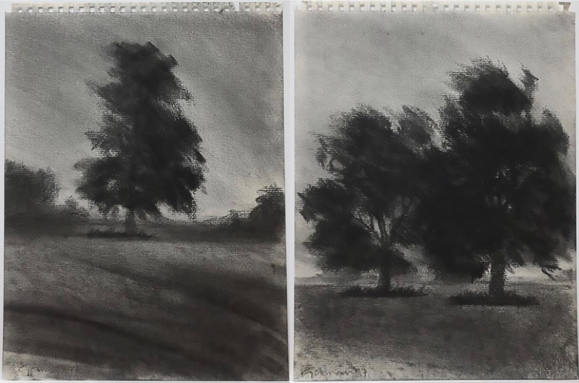 Richard Borthwick Gorman (1935-2010) - Untitled (Trees - Night Time)