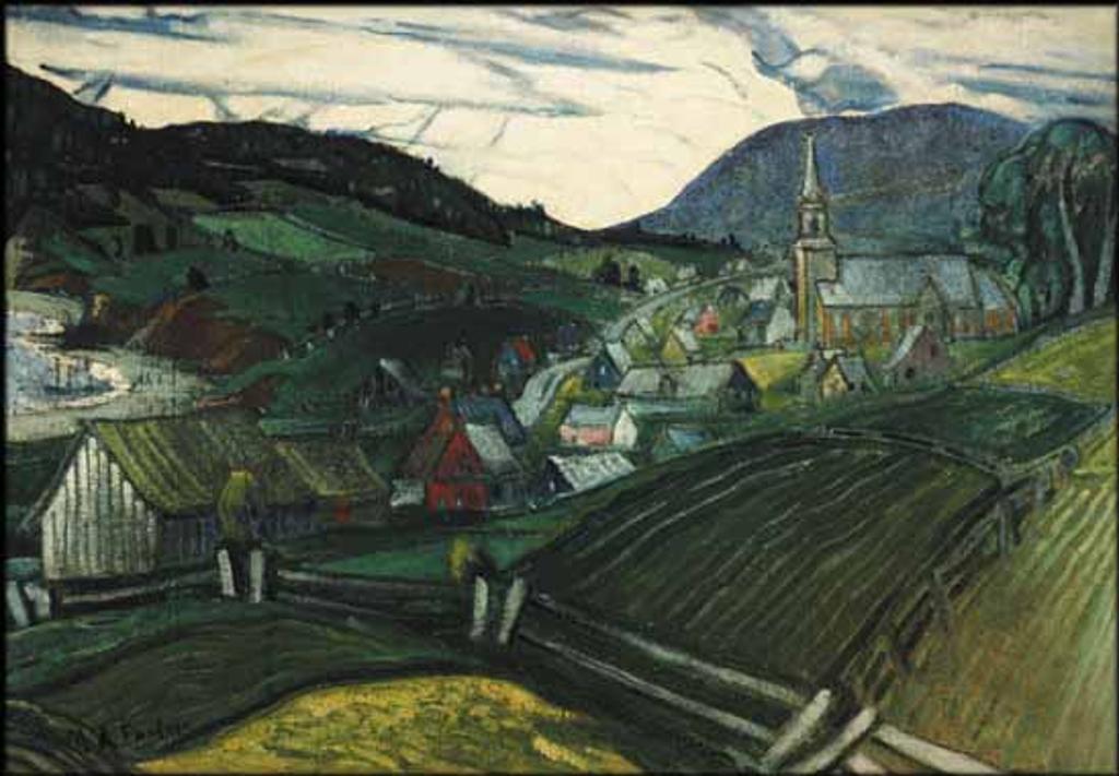 Marc-Aurèle Fortin (1888-1970) - Paysage de Gaspésie, L'Anse-aux-Gascons