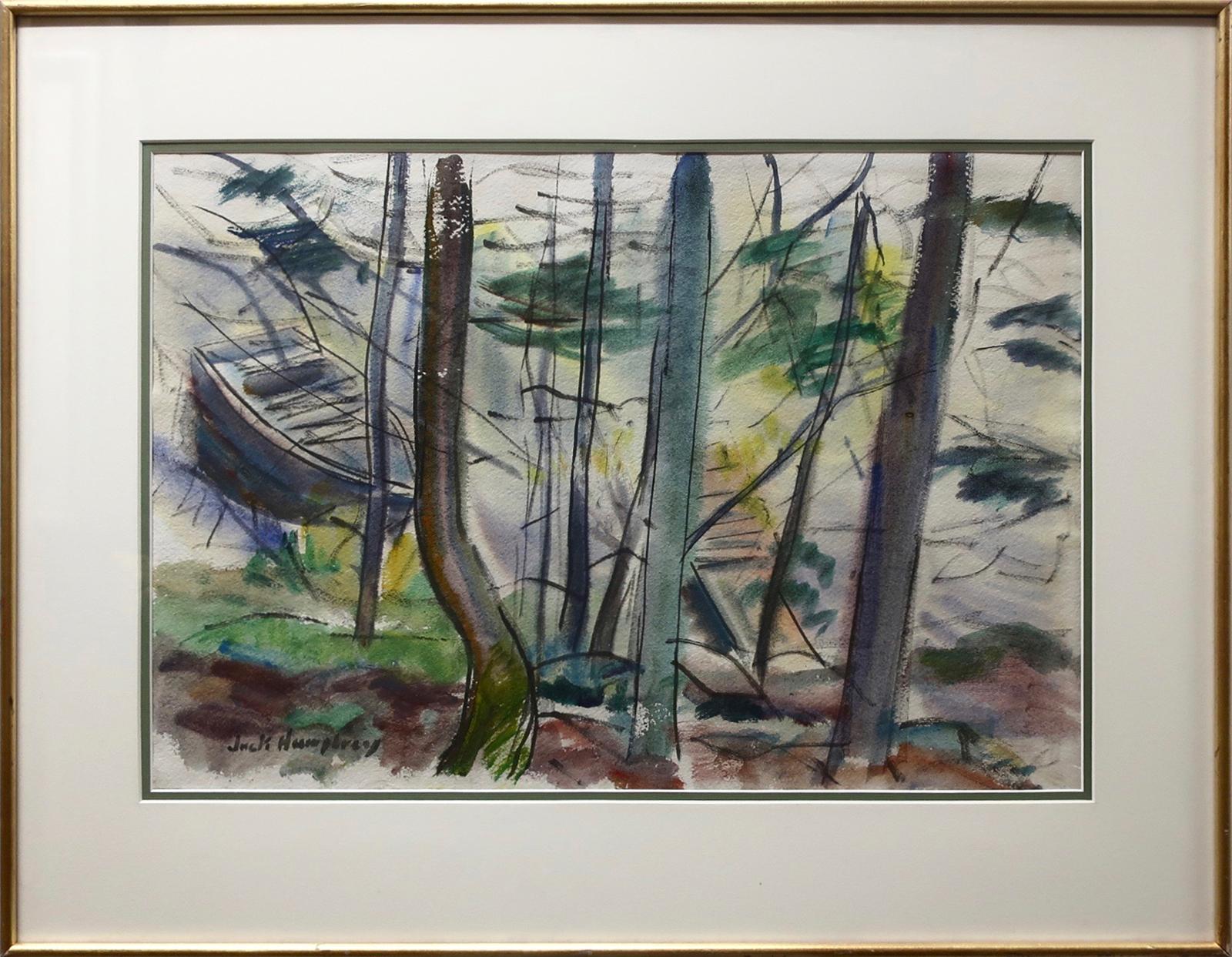Jack Weldon Humphrey (1901-1967) - Untitled (Boat Thru Trees)
