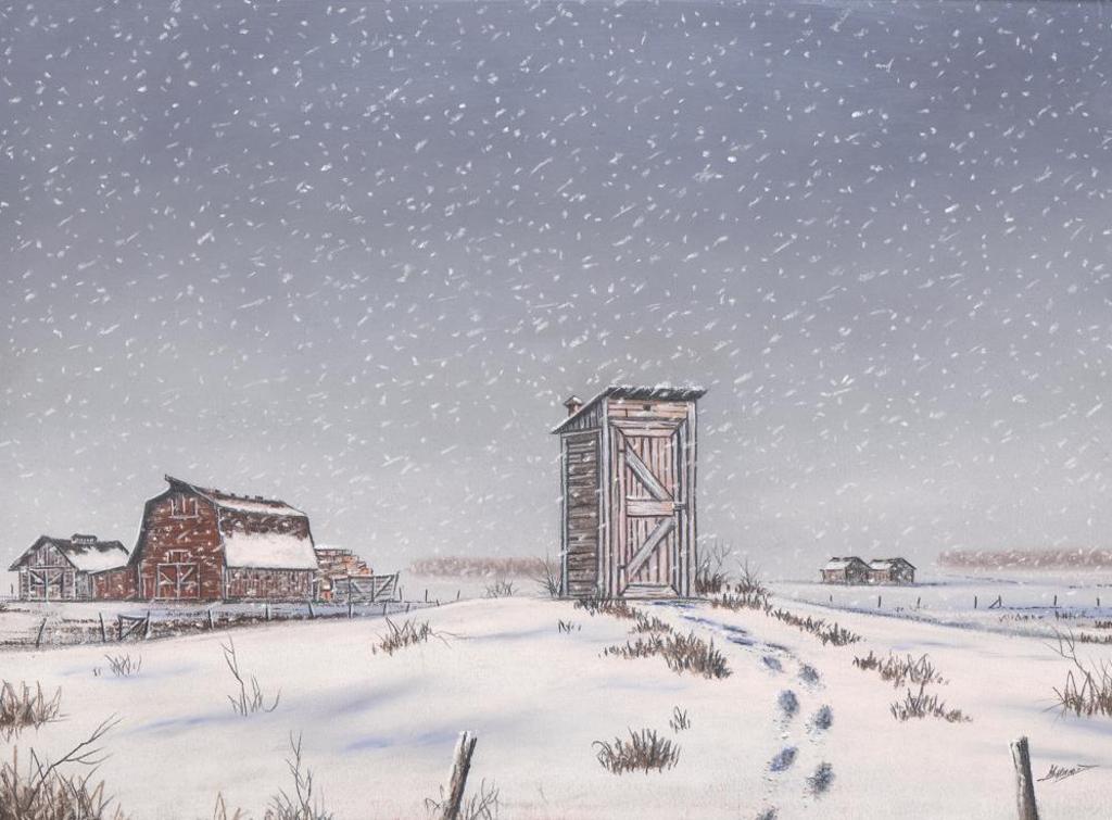 Bob Millard (1947-2014) - Untitled - Winter Scene With Outhouse