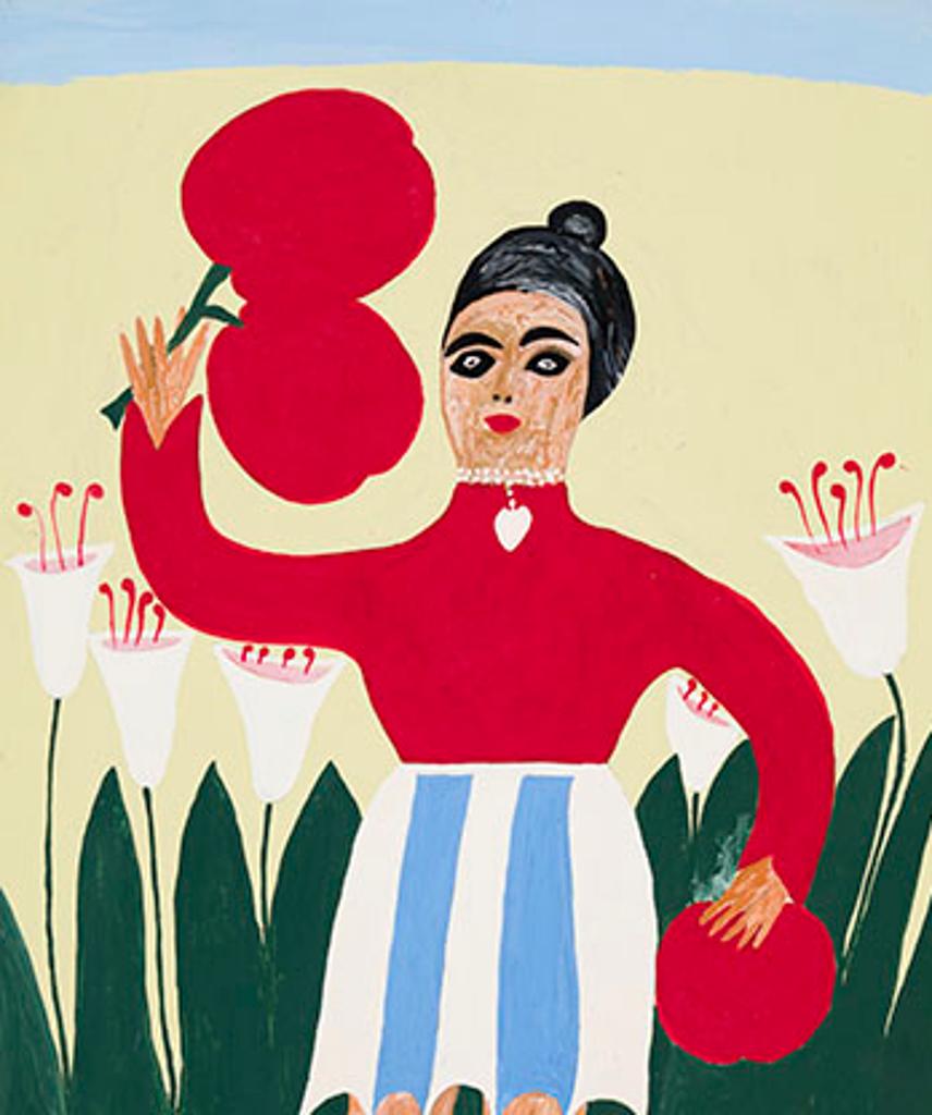 Amos Ferguson (1920-2009) - Woman with Flowers