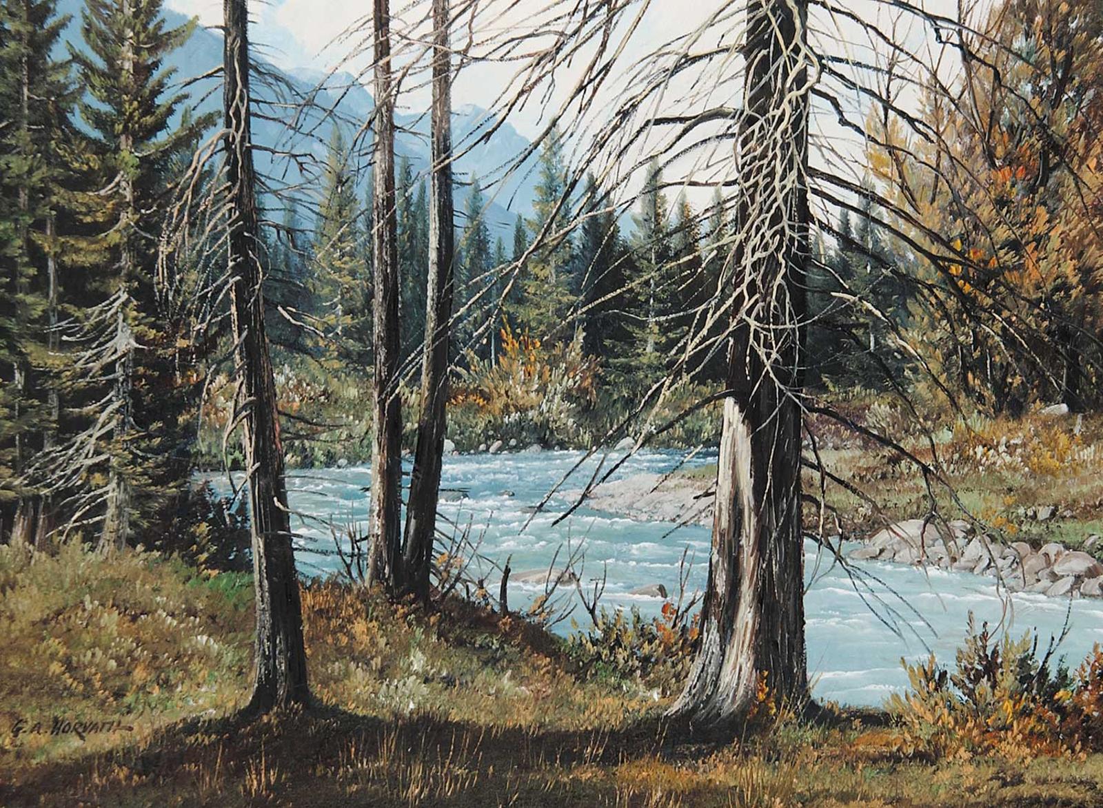 George A. Horvath (1933-2012) - Untitled - Stream in the Mountains West of Calgary