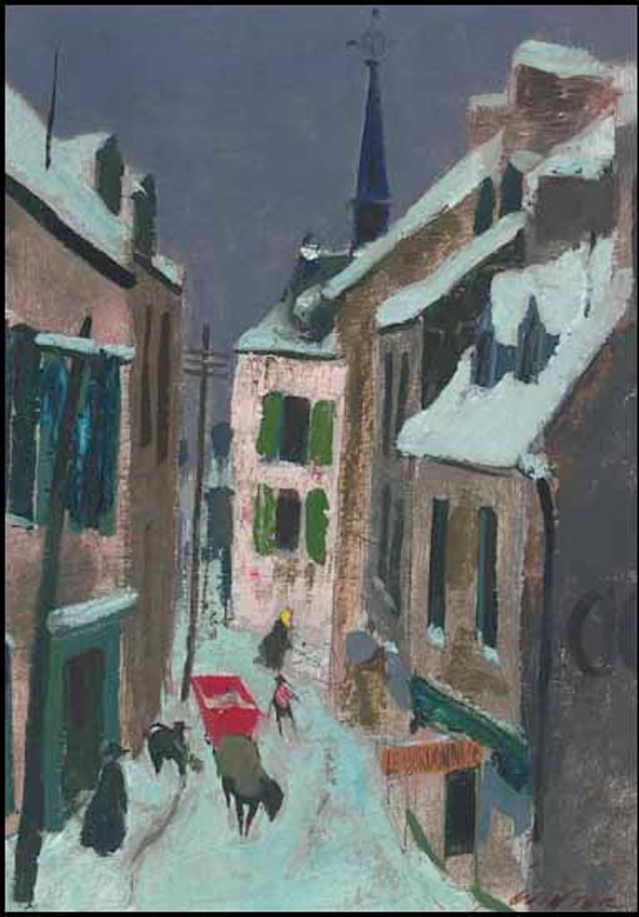 William Arthur Winter (1909-1996) - Snowy Street, Quebec
