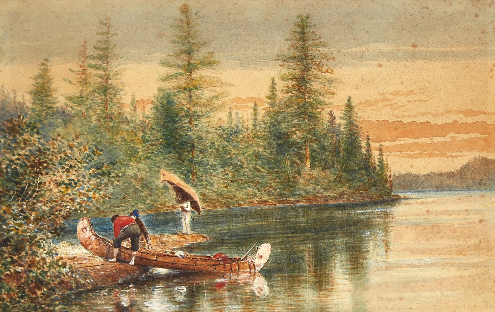 William Henry Edward Napier (1829-1894) - Portaging Their Canoes, 1857