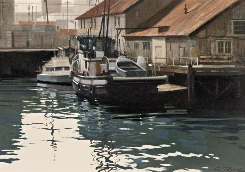 Geoffrey Allan Rock (1923-2000) - Powell St. Wharf, Vancouver