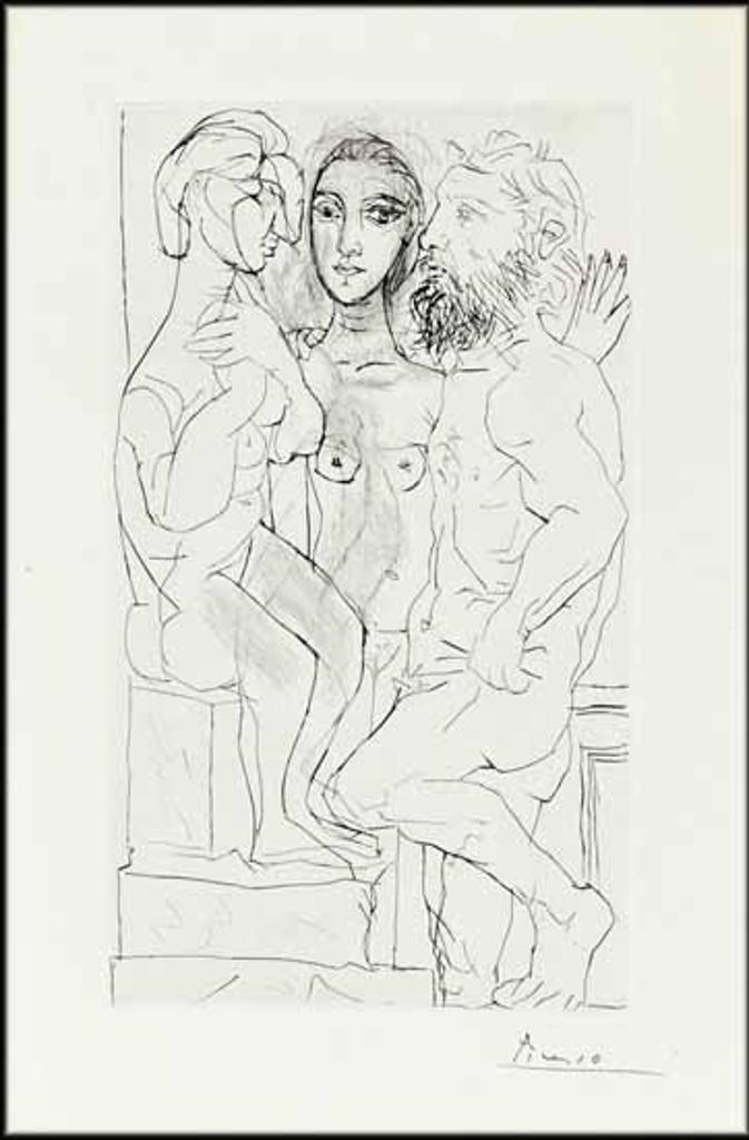 Pablo Ruiz Picasso (1881-1973) - Sculpteur, modèle et sculpture assise, from La Suite Vollard