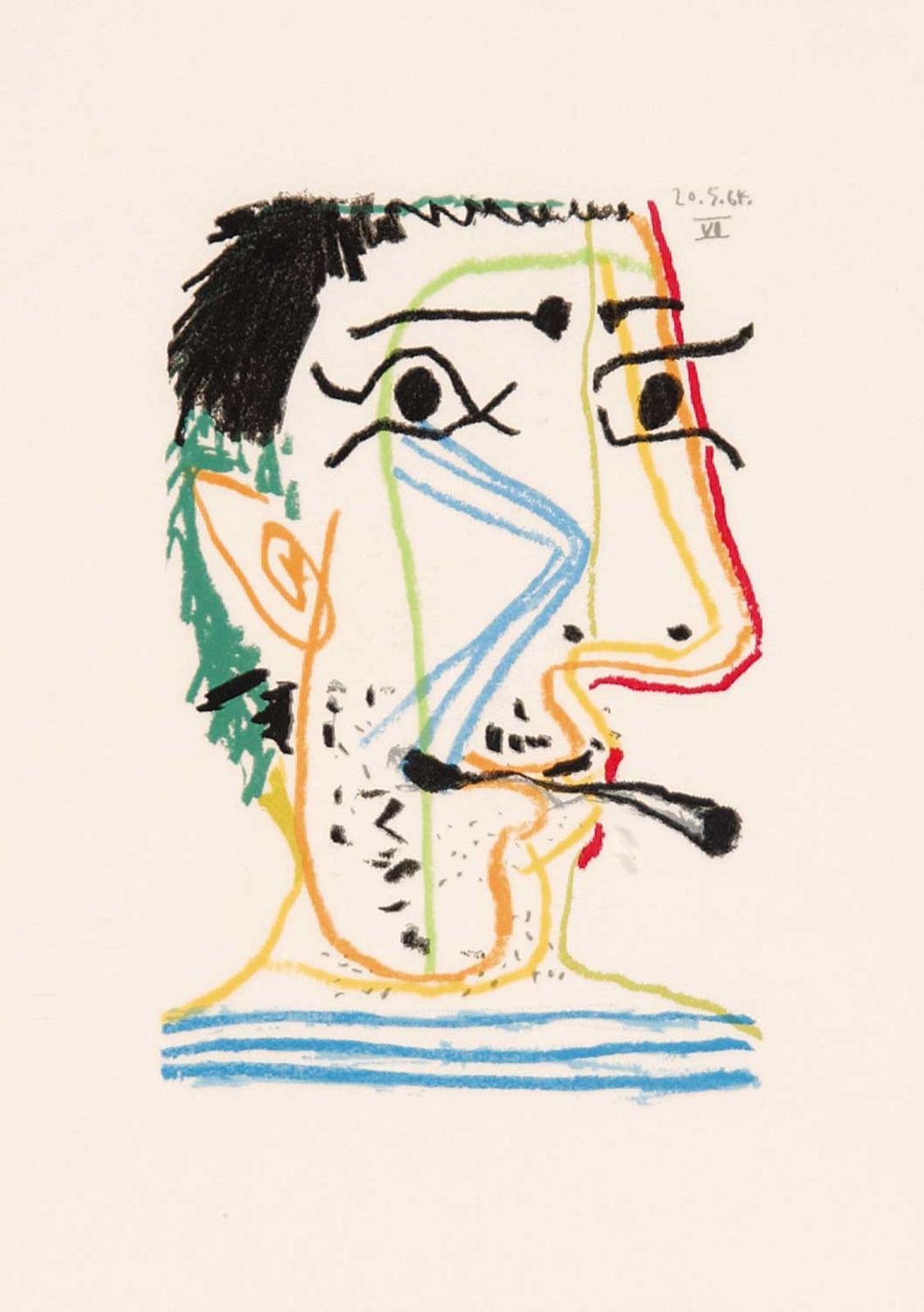 Pablo Ruiz Picasso (1881-1973) - Untitled - Portrait 16.5.64.VI