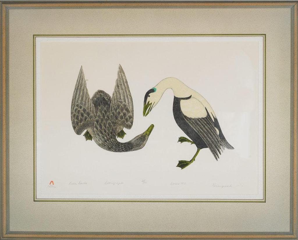 Kananginak Pootoogook (1935-2010) - Eider Ducks
