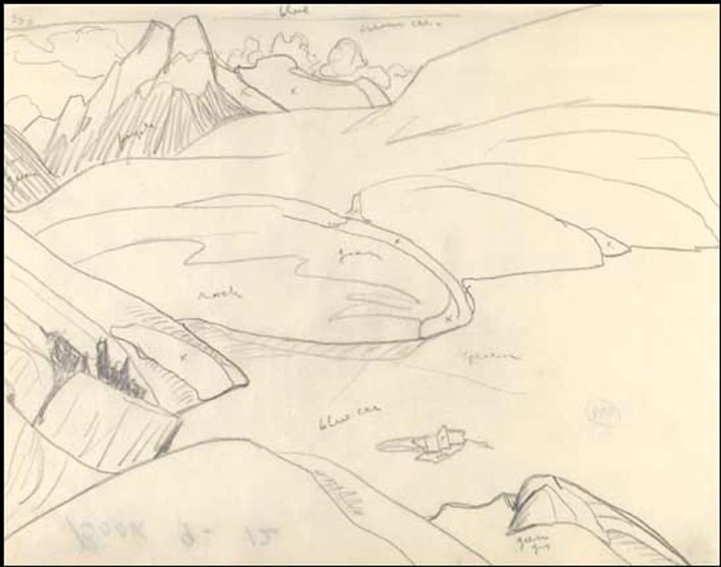 Lawren Stewart Harris (1885-1970) - Rocky Mountain Drawing 9 - 12