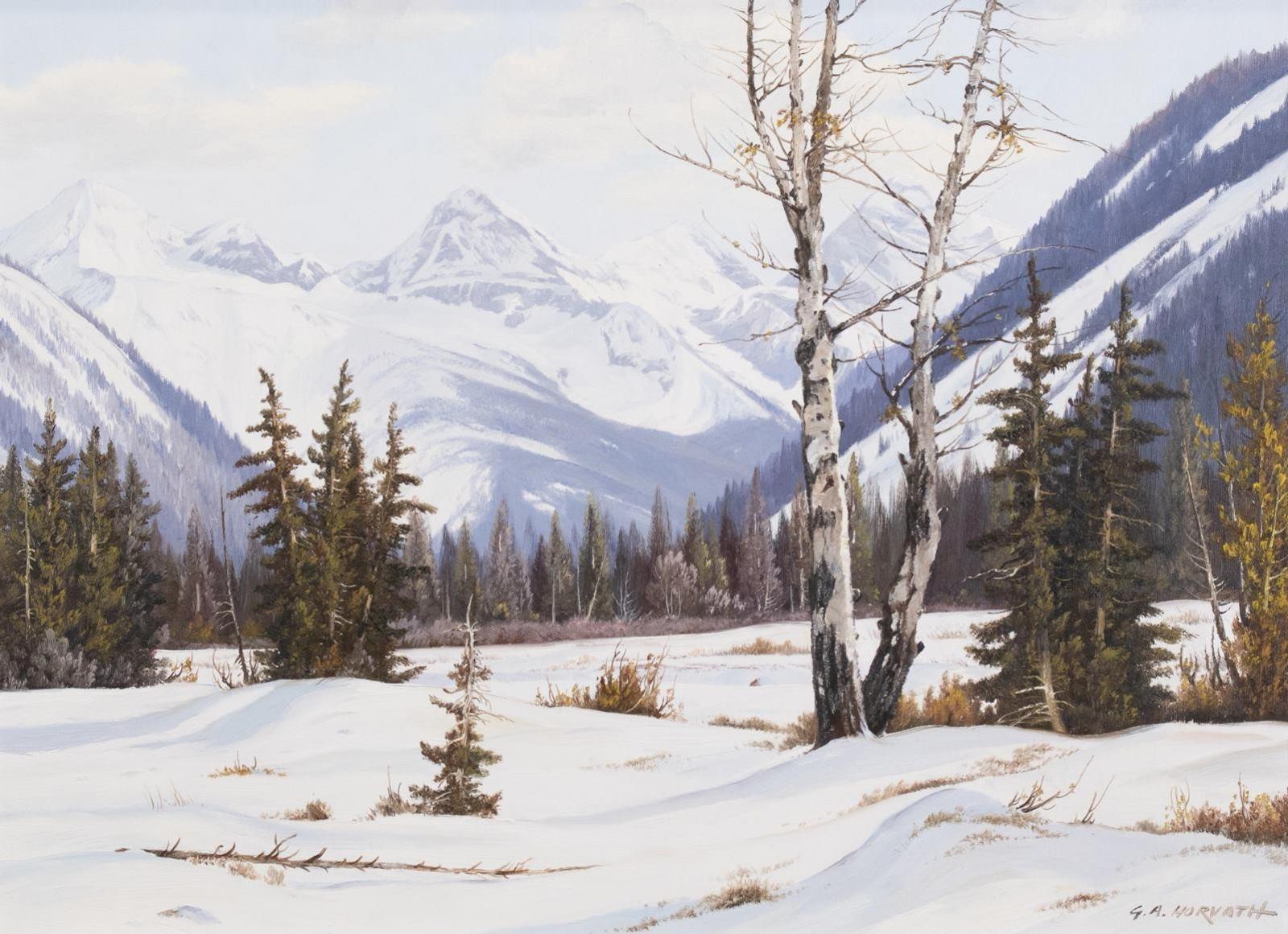 George A. Horvath (1933-2012) - A Mountaiin Landscape, Winter