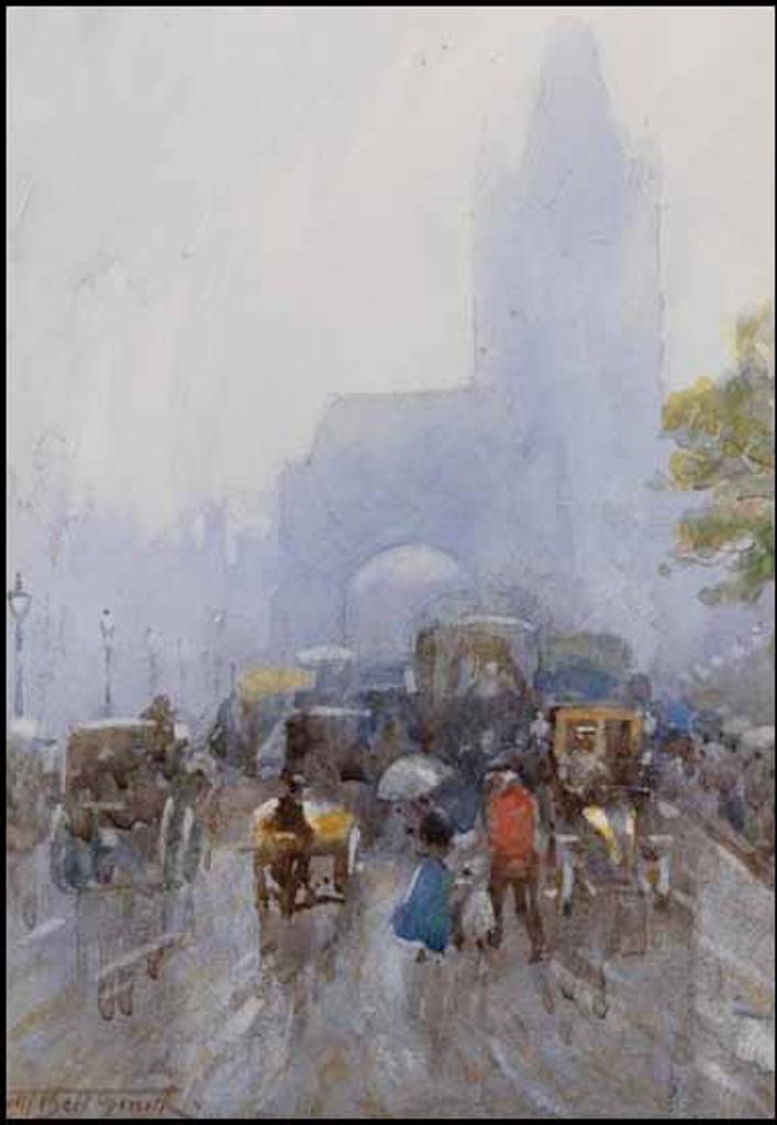 Frederic Martlett Bell-Smith (1846-1923) - Wet Day Near Tower Bridge, London