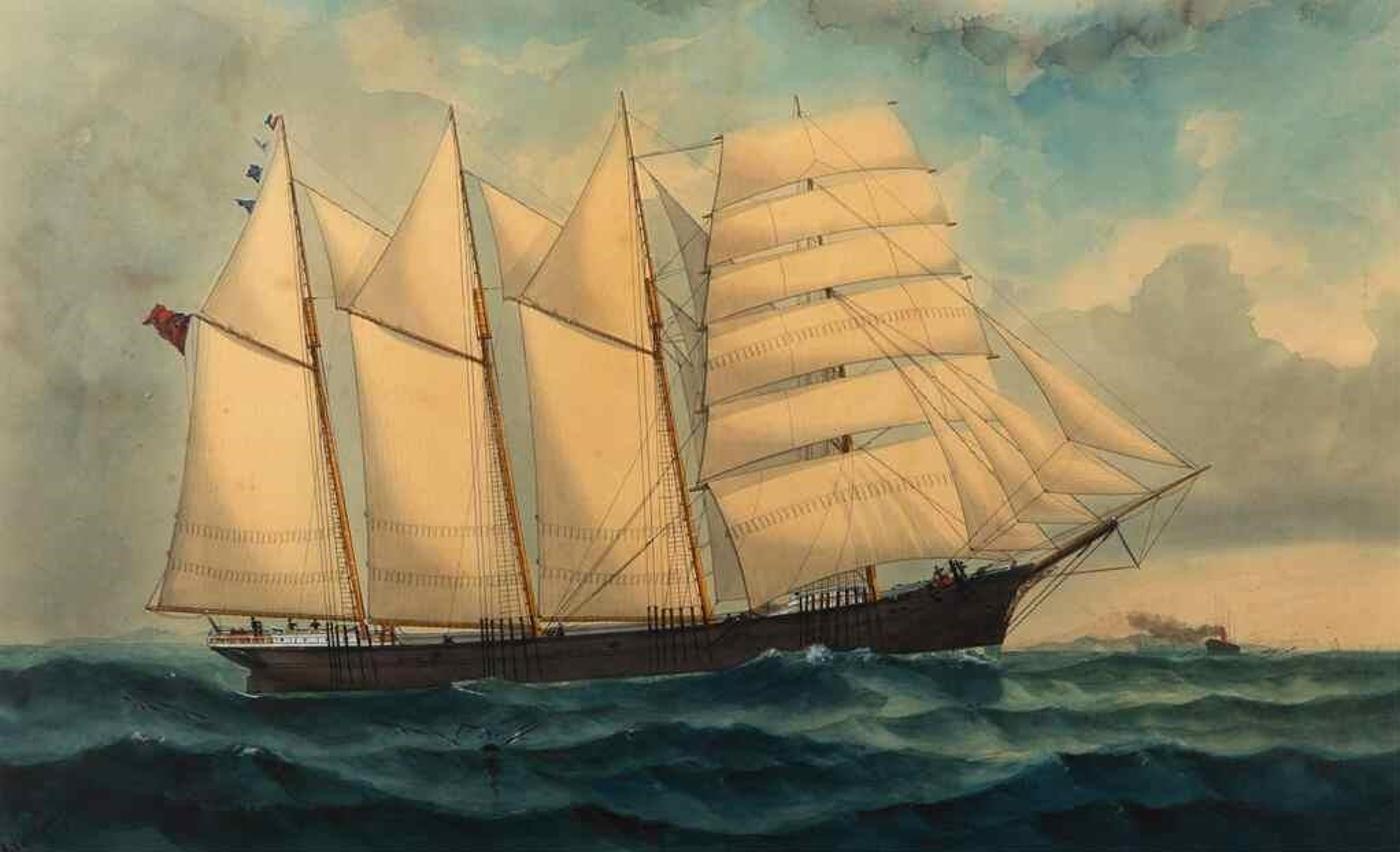 Arthur Victor Gregory (1867-1957) - Untitled (ship at sea)