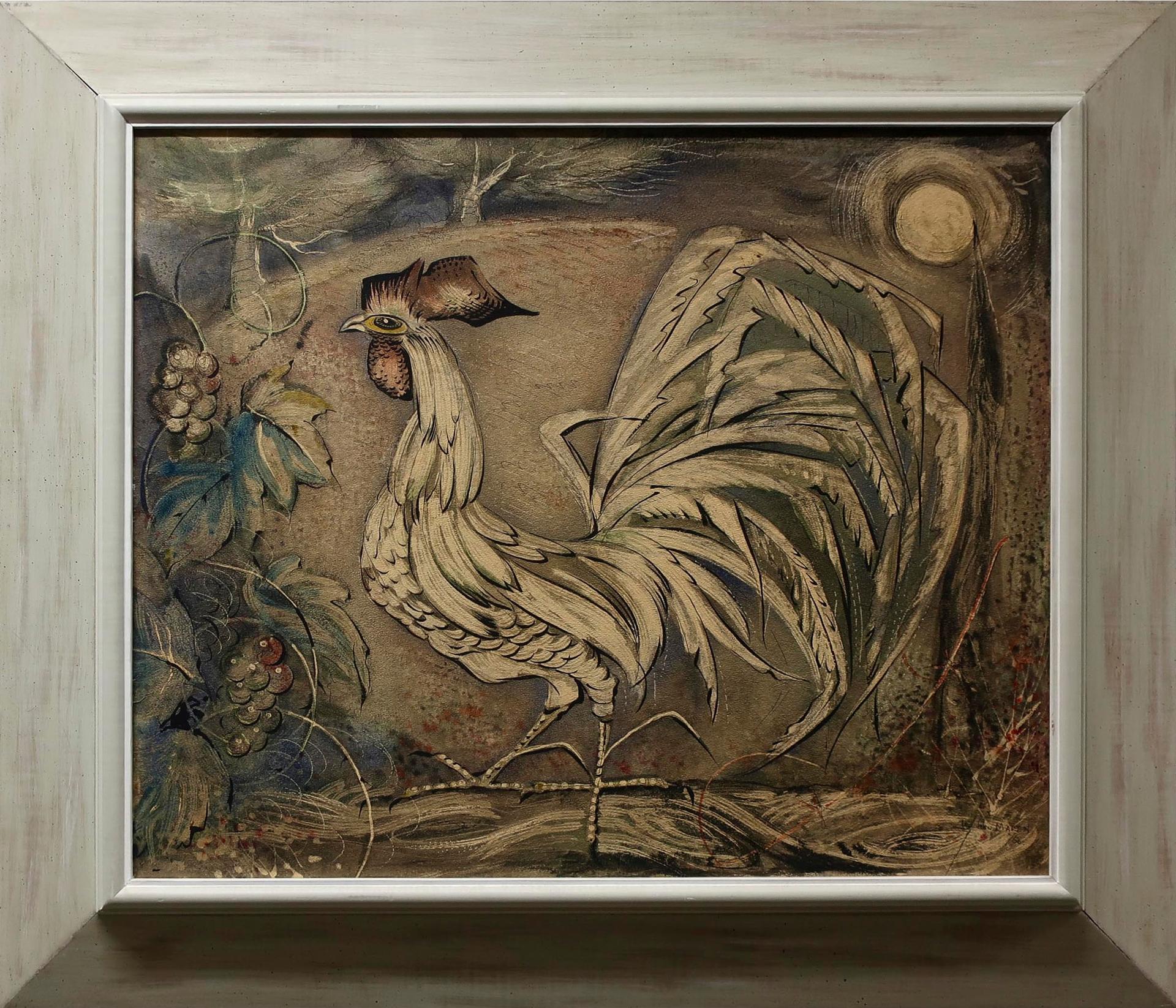 John (Jack) Martin (1838-1934) - White Cock At Dawn