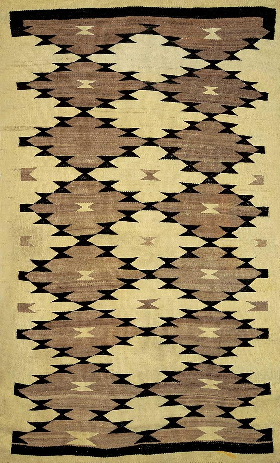 First Nations Basket School - Brown and Black Geometric Blanket