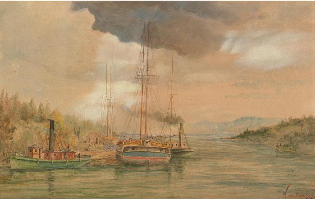 William Armstrong (1822-1914) - Lumber Mill, Lake Superior