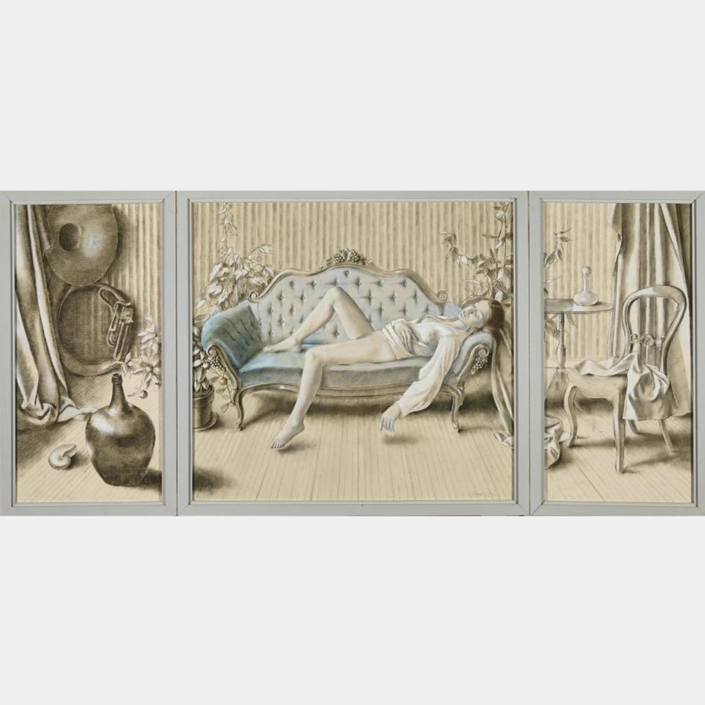 Frederick Joseph (Fred) Ross (1927-2014) - Triptych: Still Lifes With Reclining Nude