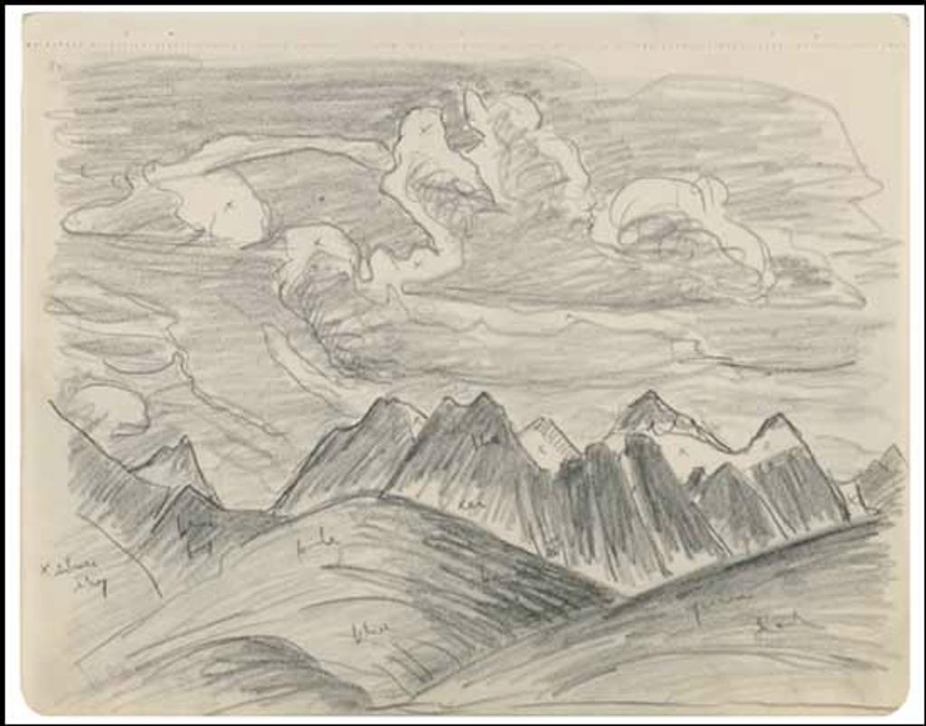 Lawren Stewart Harris (1885-1970) - Rocky Mountain Drawing 9 - 7