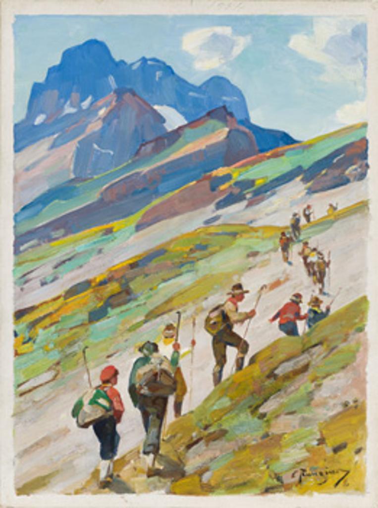 Carl Clemens Moritz Rungius (1869-1959) - Mountain Trail Hikers