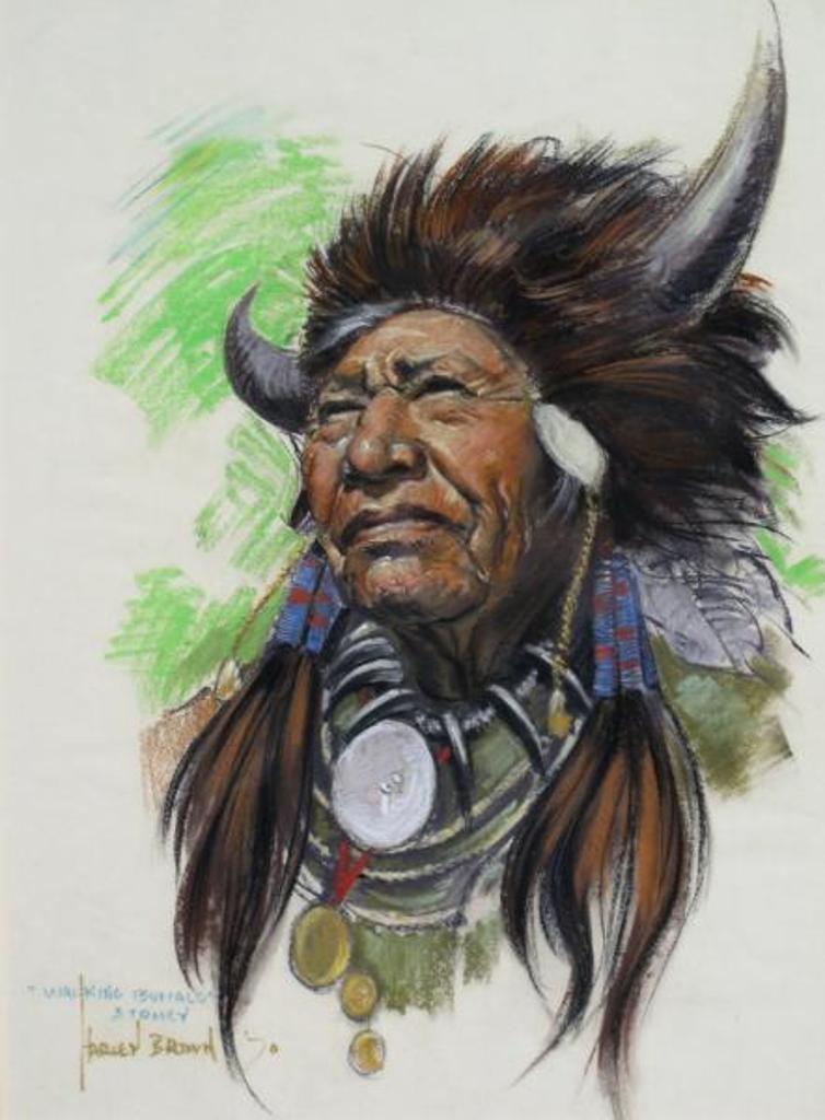 Harley W. Brown (1939) - Walking Buffalo, Stoney; 1970