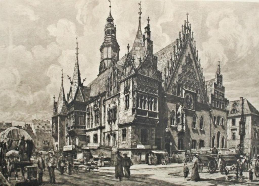 Hugo Ulbrich (1867-1928) - Das Rathaus ru Breslau