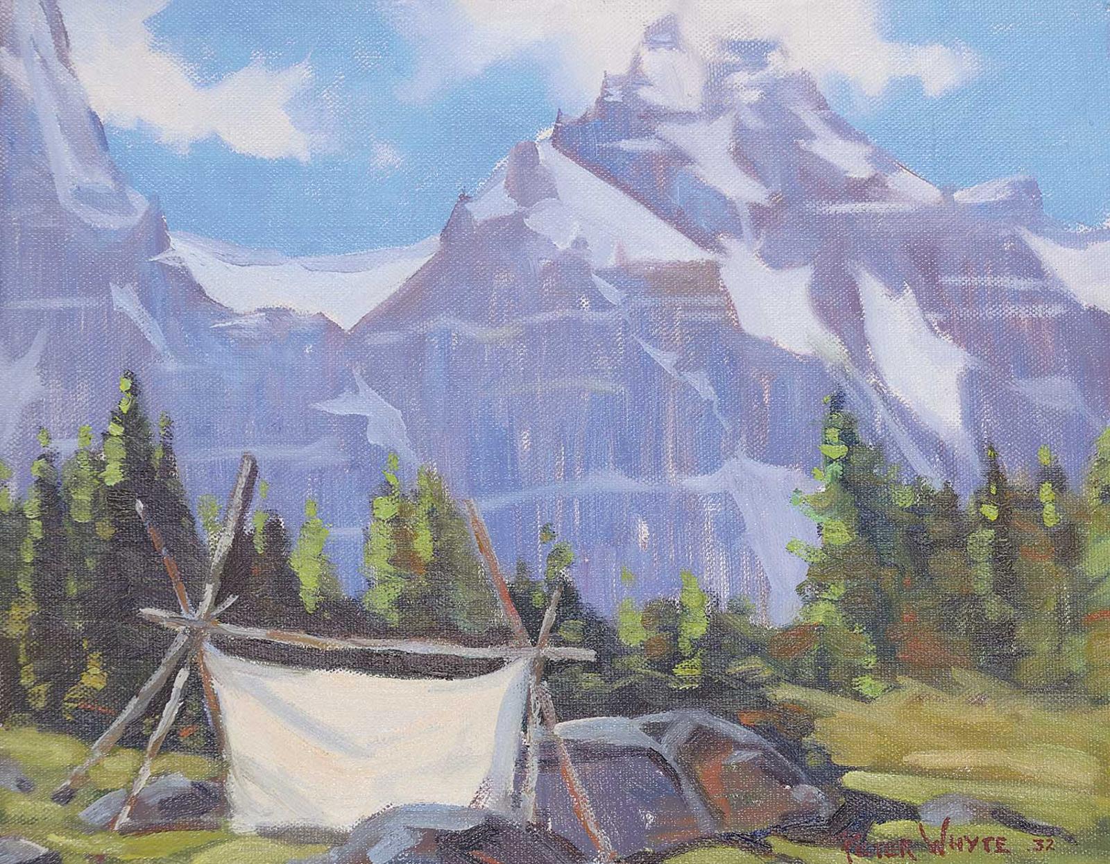 Peter Whyte (1905-1966) - Untitled - Sketching Tent in the Rockies