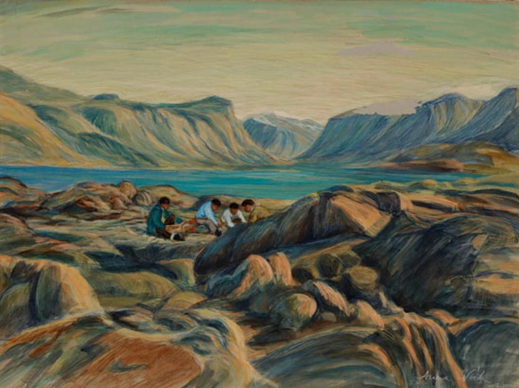 Anna T. Noeh (1926-2016) - The Carver's Place in Pangnirtung (03200/192)