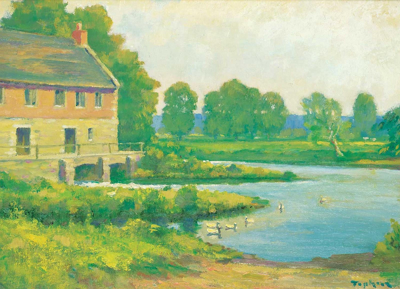 William Thurston Topham (1888-1966) - Old Mill, Harnhaw Wiltshire