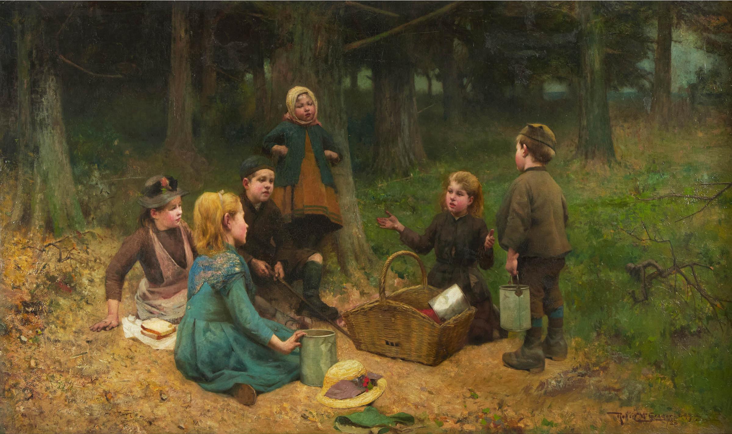 Robert McGregor (1847-1922) - Untitled (Children In The Woods), 1883