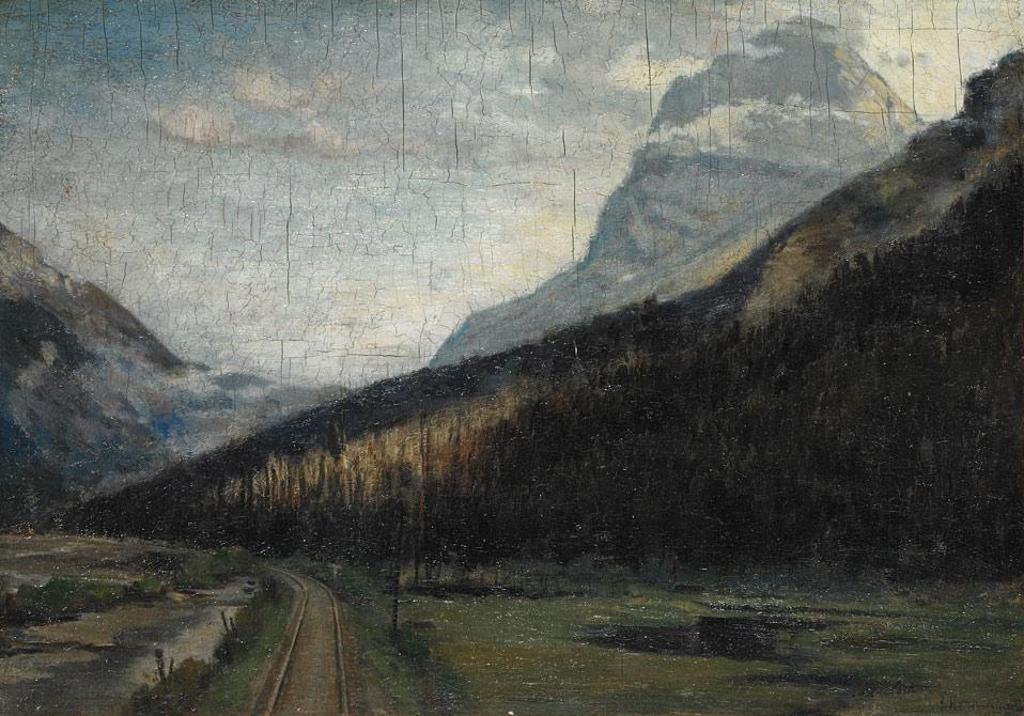 John A. Hammond (1843-1939) - Railway Through The Fraser River Valley