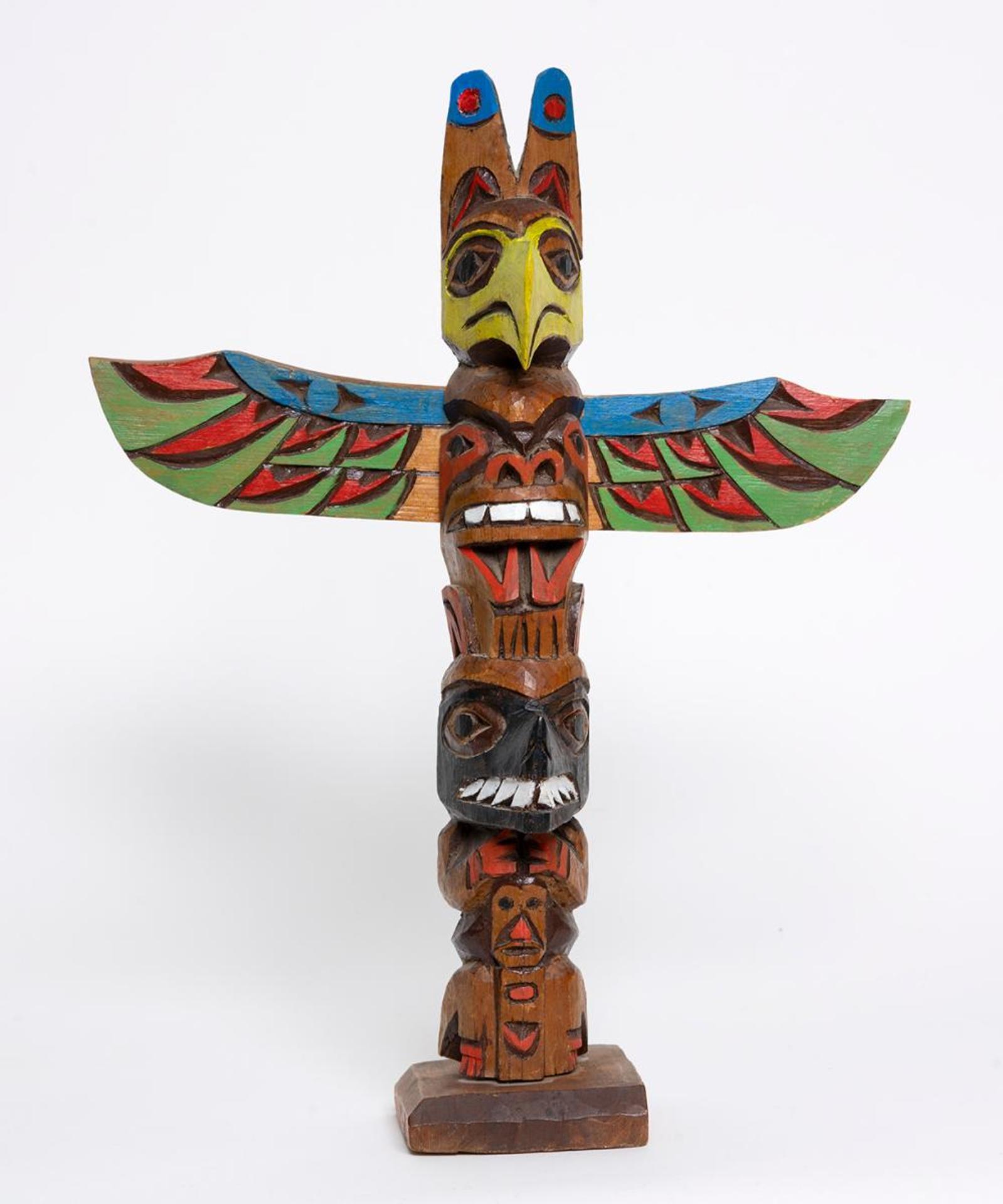 L.K. Jones - Colourful Wooden Totem