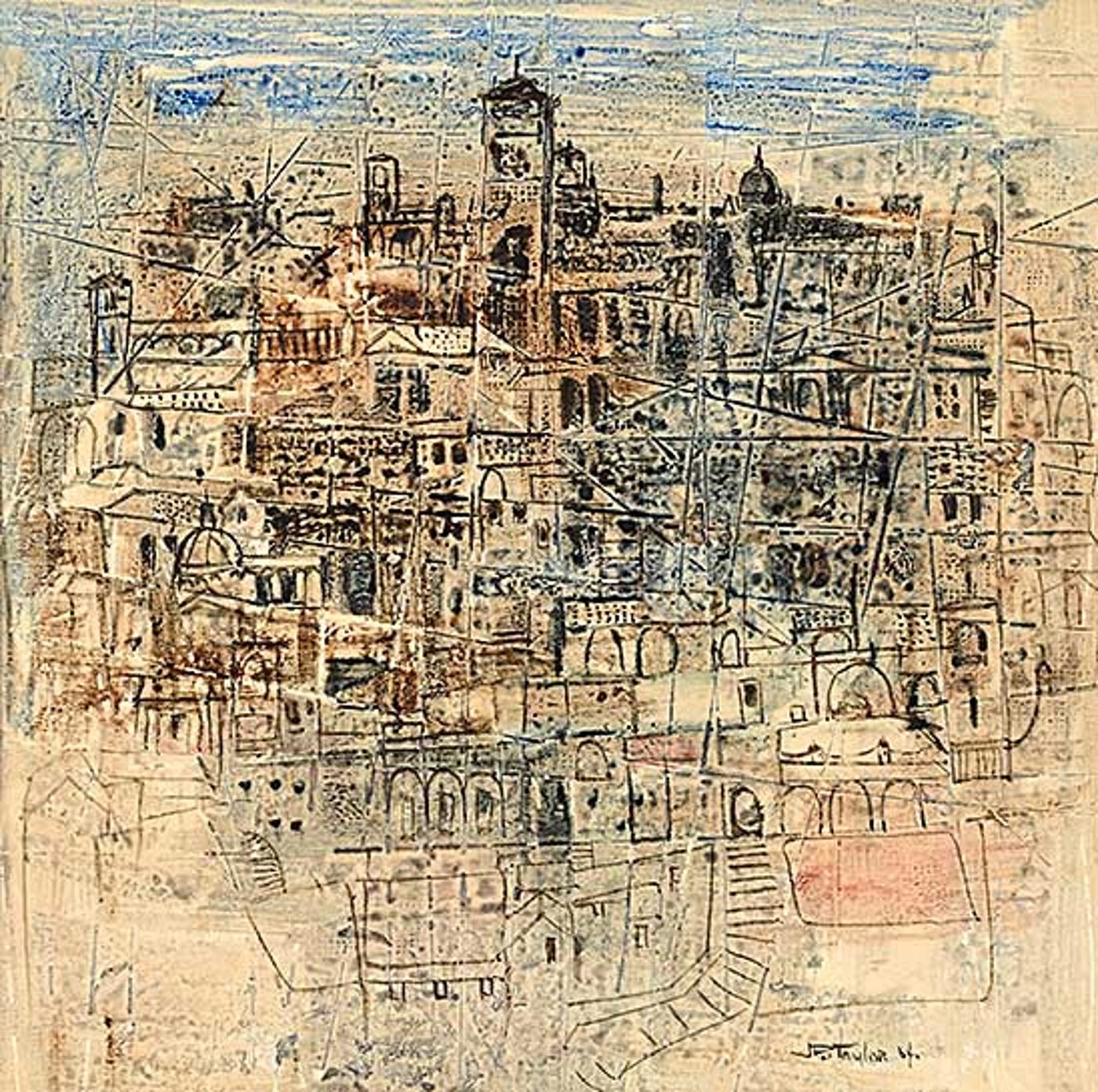 John (Jack) Benjamin Taylor (1917-1970) - Hill Town, Tuscany