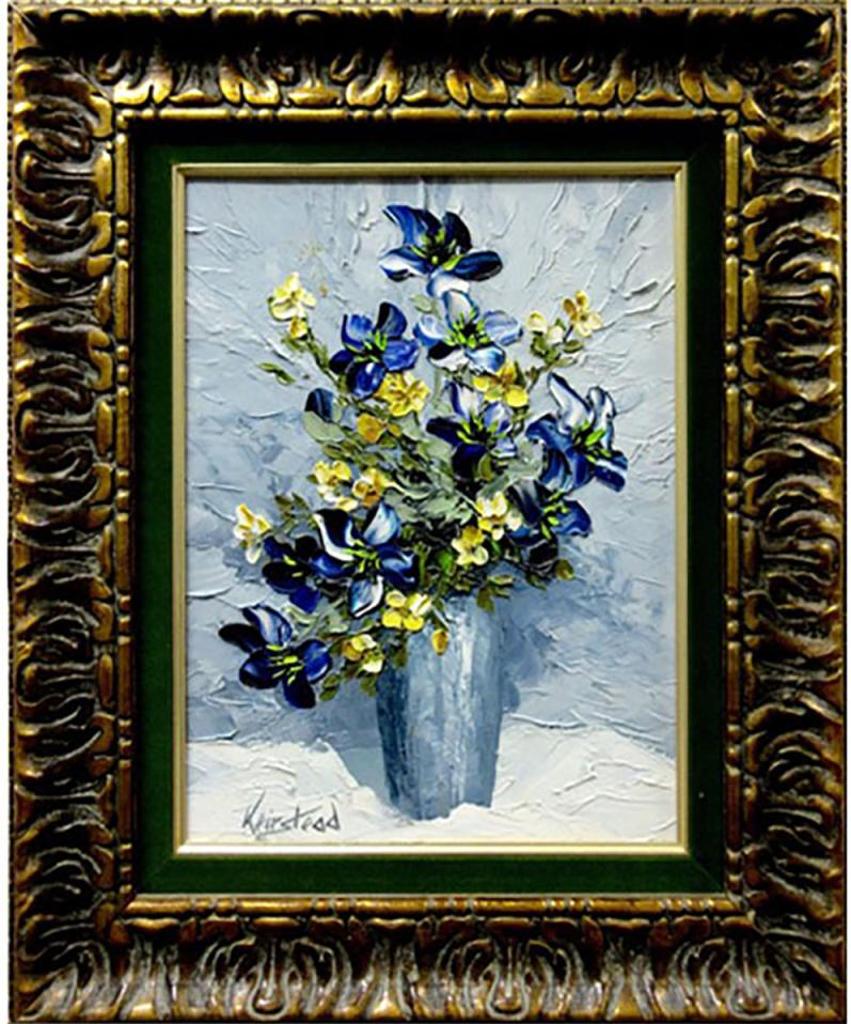 James Lorimer Keirstead (1932) - Untitled (Flowers In A Blue Vase)