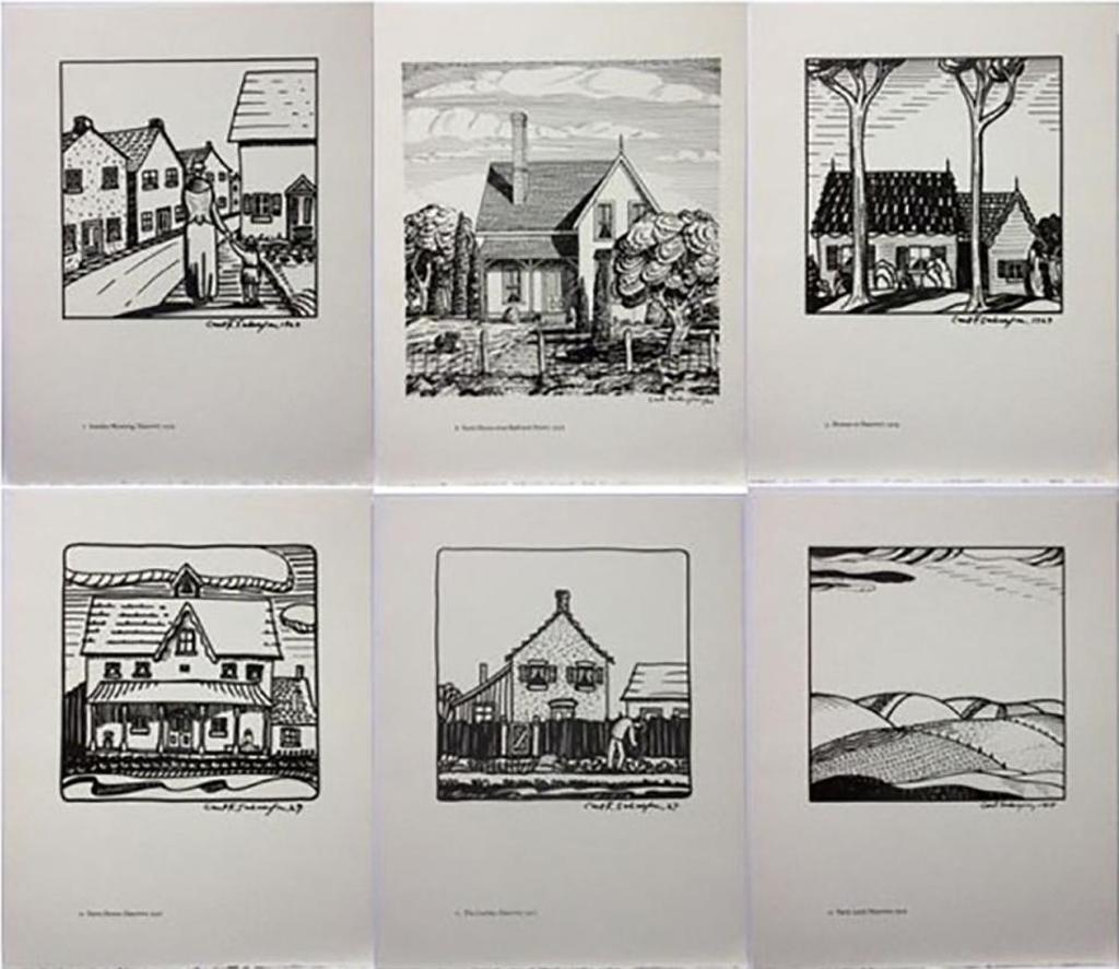 Carl Fellman Schaefer (1903-1995) - 12 Farm Drawings - 1927-1932 (Various Titles)