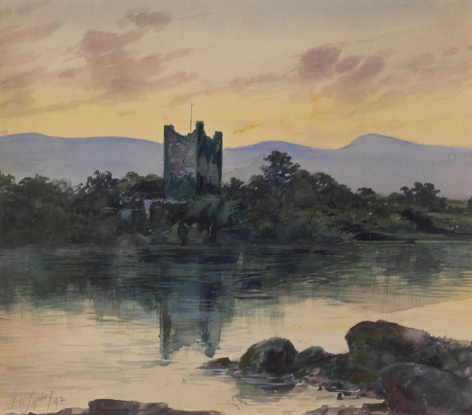 Frederick Waistell Jopling (1860-1945) - Eileen Donan Castle, Sunset; 1892