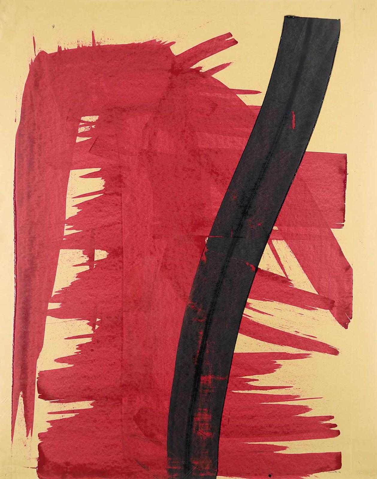 Claude Vermette (1930-2006) - Untitled - Caligraphic Stroke