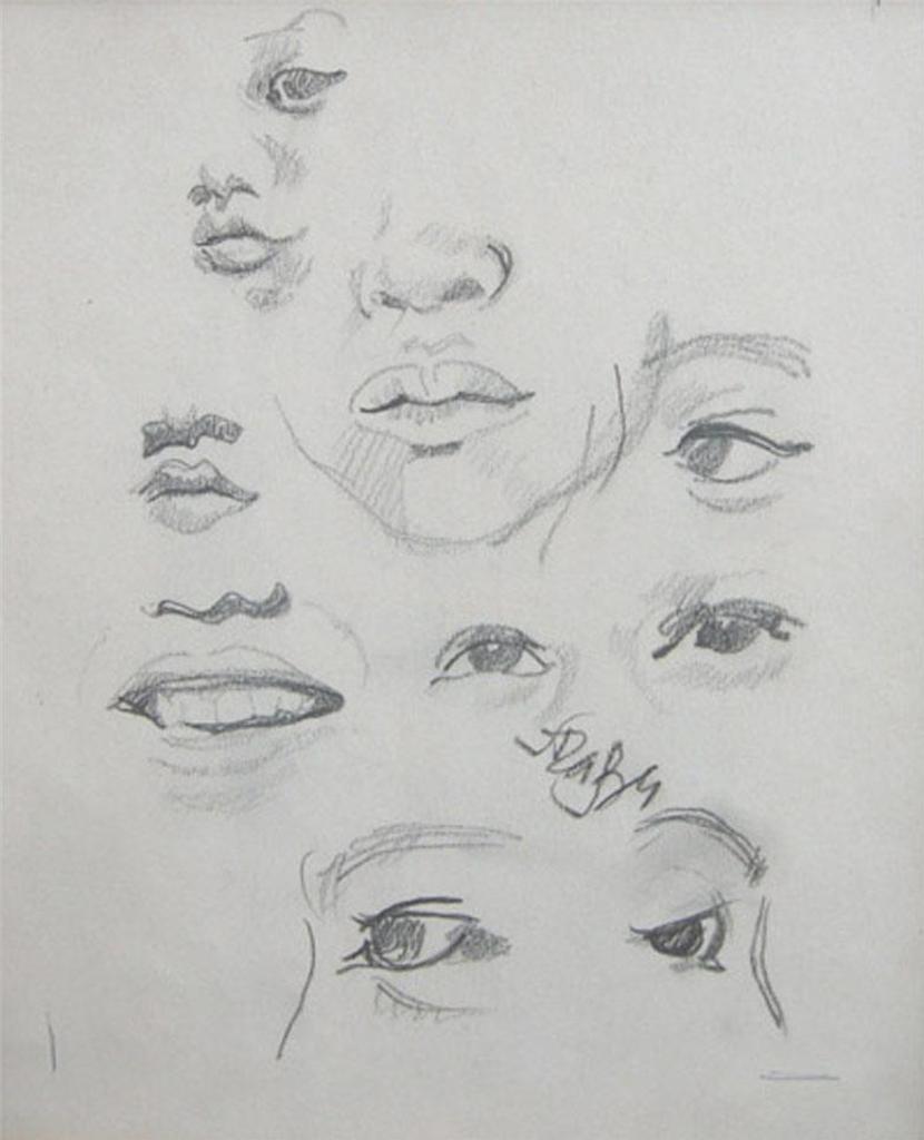 Roland Strasser (1897-1974) - Studies Of A Nude; Studies Of Facial Features