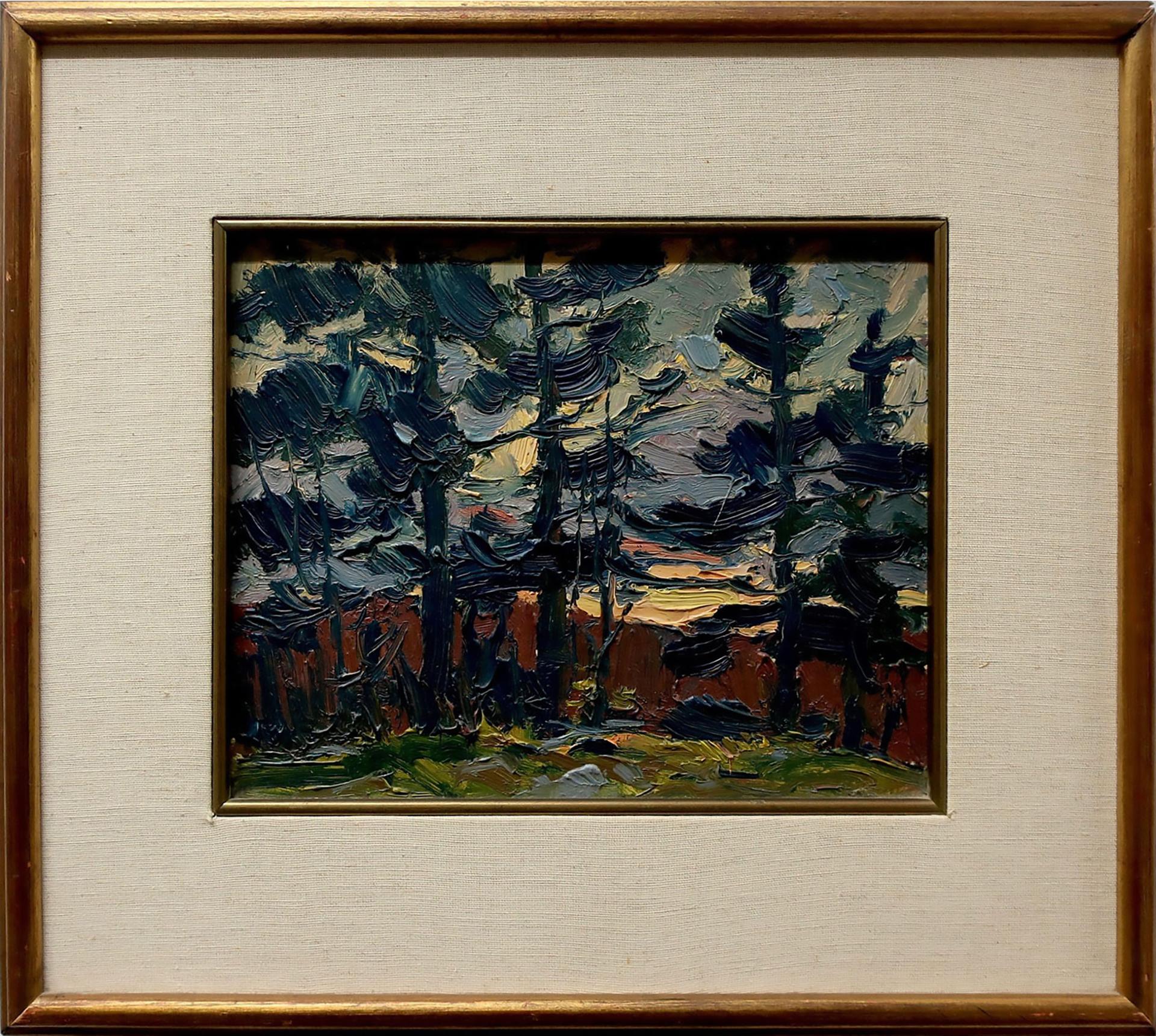 Murray Mccheyne Stewart (1919-2006) - Pines At Sunset - Finch Ave.