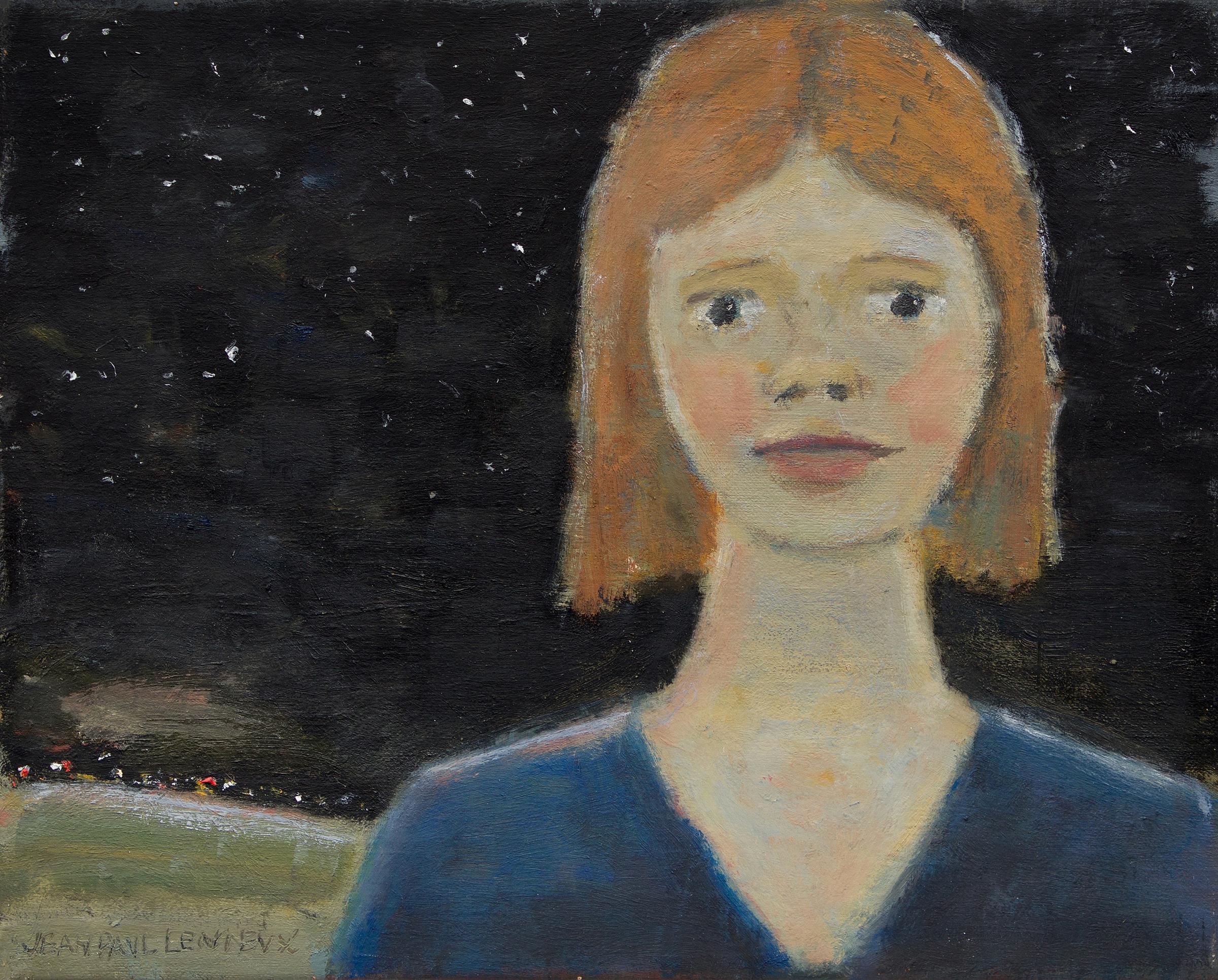 Jean Paul Lemieux (1904-1990) - Sans titre / Untitled (Jeune fille dans la nuit), c. 1978