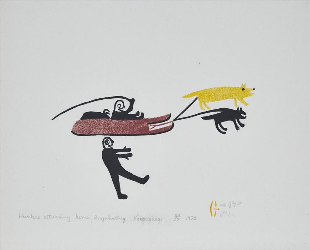 Luke H.Amitnaaq Anguhadluq (1895-1982) - Hunters Returning Home