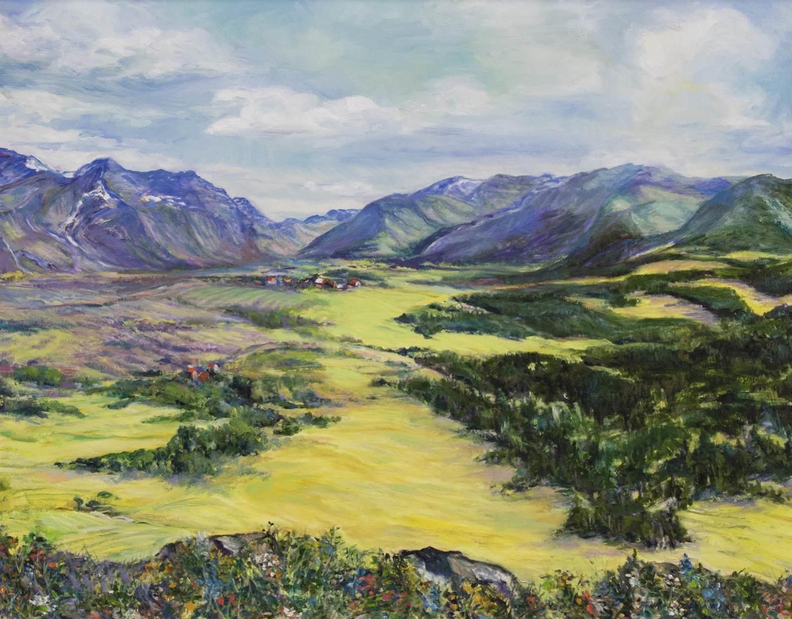 R. Fern Langemann (1937-2011) - Waterton Meadows - Russels View; 1998