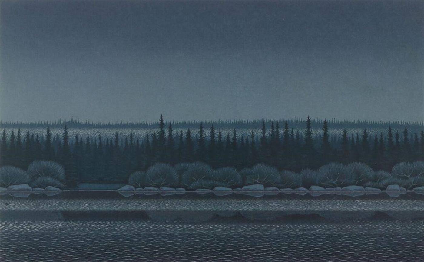 Christopher John Pratt (1935-2022) - Night On The River; 1987